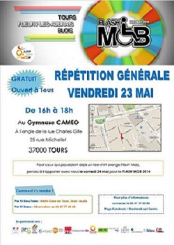 affiche informant de la répétition du flash'mob le vendredi 23 mai 2014
